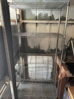Metal Shelves, Shelving Racks Large $85 Small $65