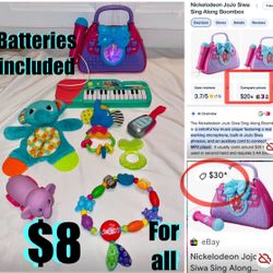 $8 For All Baby toys Radio music,microphone works & MP3,piano,and more batteries included
