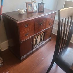 Antique Record Player And Radio