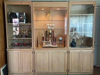 Display cabinet , White Oak Wood, / Roble blanco