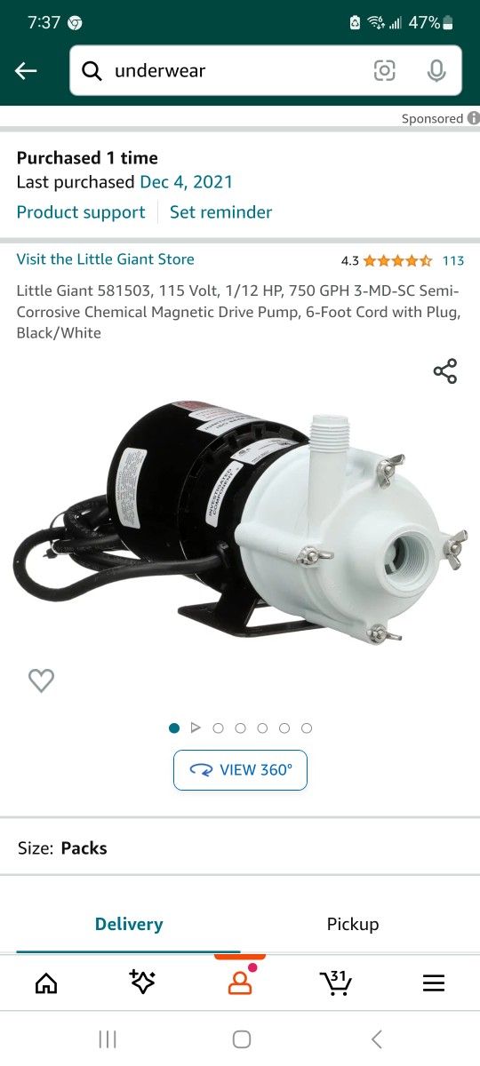 Marine Pump, New Never Used