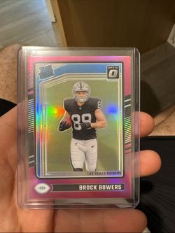 Panini 2024 Donruss Optic Brock Bowers Rated Rookie Pink Prizm #215 Raiders NFL