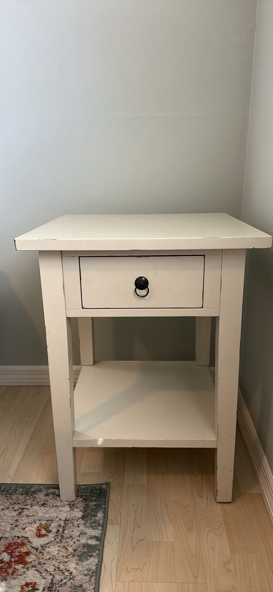 Rustic End/Side Table - Cream