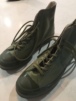 Army green weather proof converse