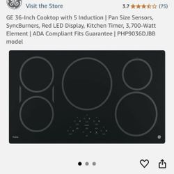 36 Inch Cooktop With 5 Inductions ( Brand New, Never Used ) For $600