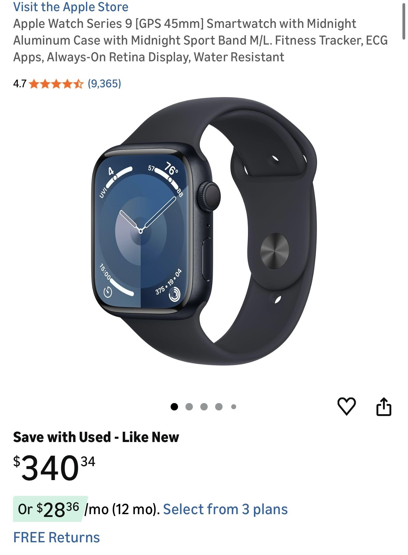 Apple Watch Series 9 45mm Midnight