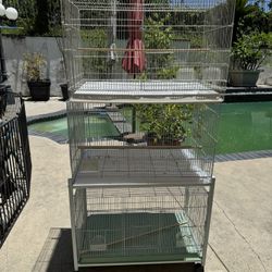 3 Birds Cage With Stand