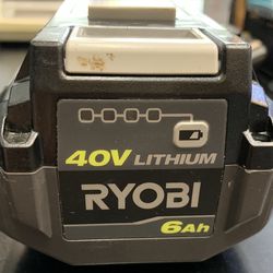 Genuine Ryobi Factory 40V Lithium Power Battery, 6AH