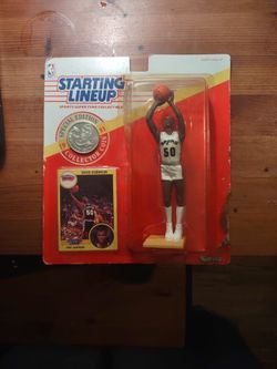 1991 David Robinson Starting Lineup Figurine W/ Card And Coin San Antonio Spurs
