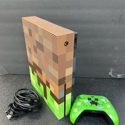 Microsoft Xbox One S Minecraft Limited Edition 1tb Video Game System With Controller 