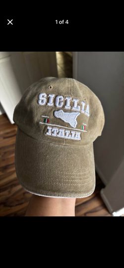 Adjustable strap 100% cotton Sicilia italy hat- bought in Italy
