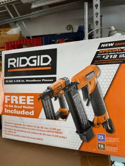 RIDGID 23 GA Headless Pinner with 18 GA Brad Nailer