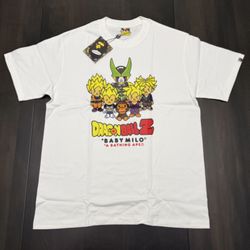 BAPE x Dragon Ball Z Baby Milo Tee – White – New with Tags