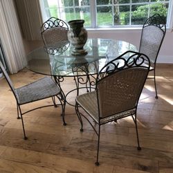 Glass Table And Four Chairs Reduced To Sell