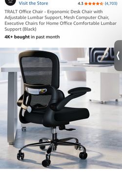 TRALT Ergonomic Office Chair – Adjustable Lumbar Support