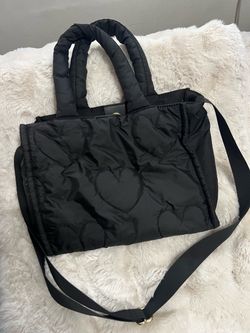 Black Puffy Heart bag