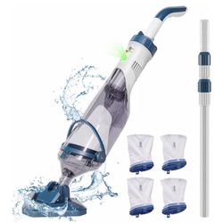 Enhulk Rechargeable Handheld Cordless Pool Vacuum for Above Ground Pool and Inground Pool(2025 Upgraded),60-Minute Runtime,Powerful Suction up to 18.5