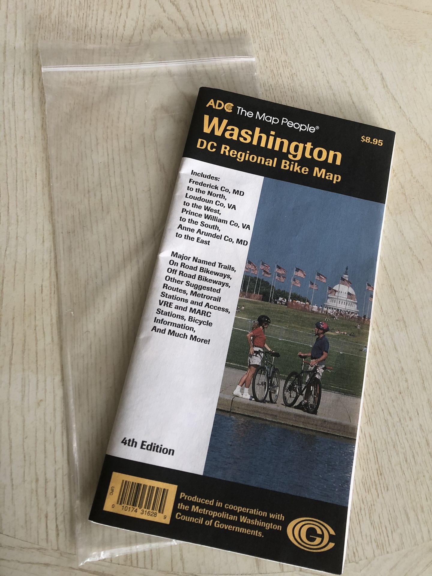 Vintage Washington DC Regional Bike Map 1995