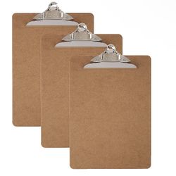 Office Depot® Brand Wood Clipboards, 9"x 12-1/2", 100% Recycled Wood, Pack Of 3