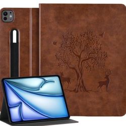 iPad Air 2024 13 inch Case M2, Lightweight 12.9 inch iPad Pro 6th/5th Gen Cover with Elastic Pencil Holder and Magnetic Closure