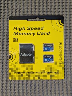 High Speed MicroSD Memory Card Set – 2×32GB + Adapter