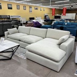 🤍Elyza Linen 3pc Sectional Sofa🤍 Same Day Delivery🤍 Cash or Financing Payment