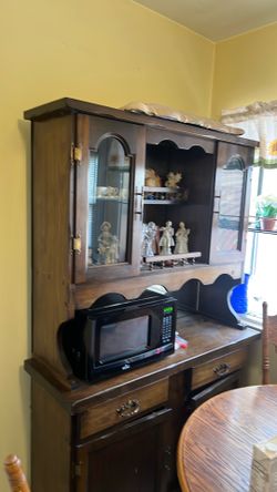 Old China hutch solid oak