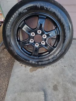 6-spoke Toyota temporary spare wheel and tire assembly (such as the 18-inch spare