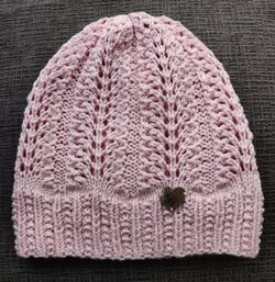 Hand-knitted girl's hat