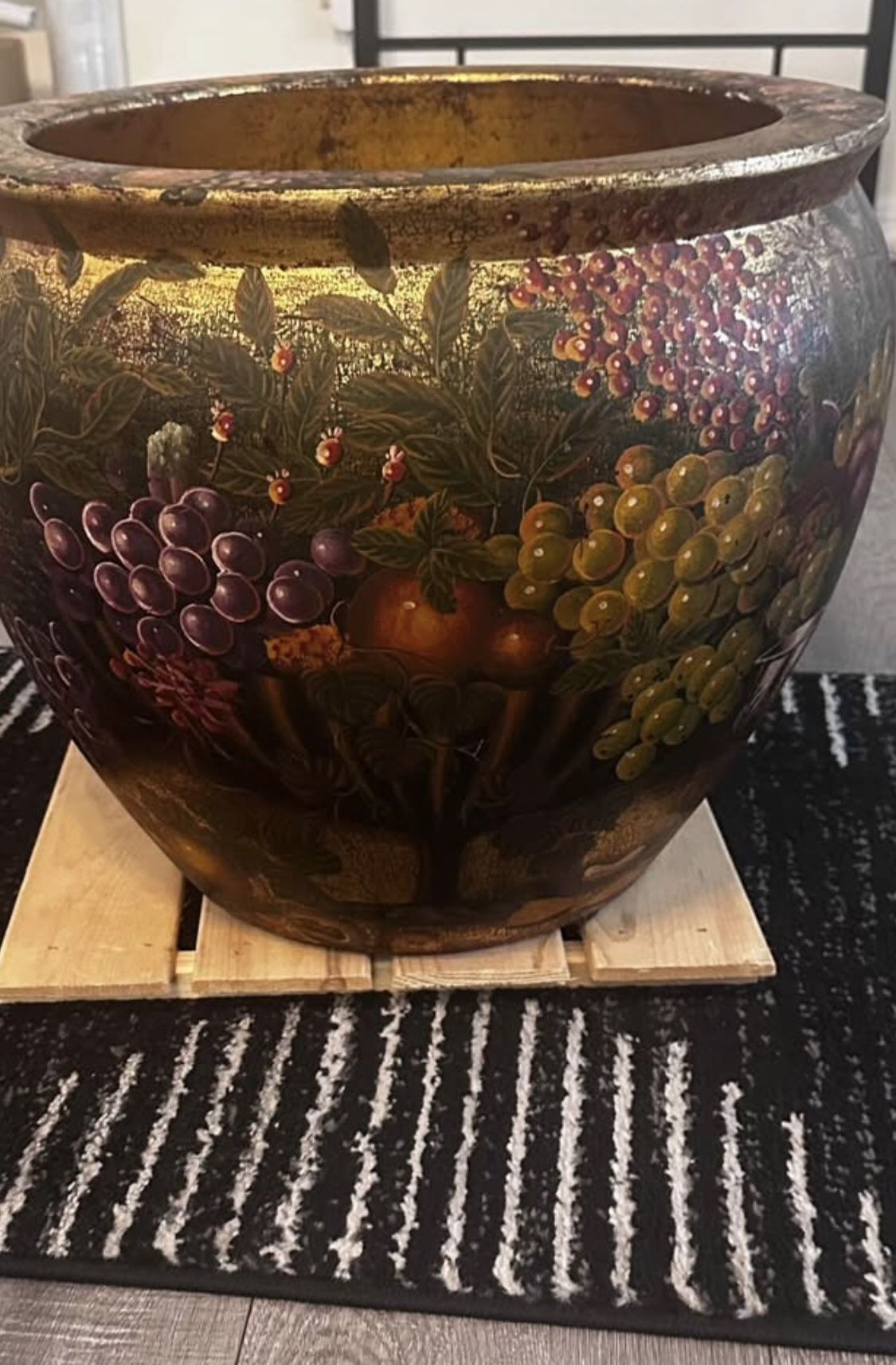 Beautiful porcelain flowerpot
