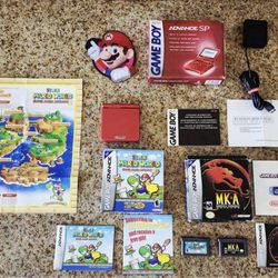 Like NEW in Box Nintendo Gameboy Advance Sp with Games CIB!!