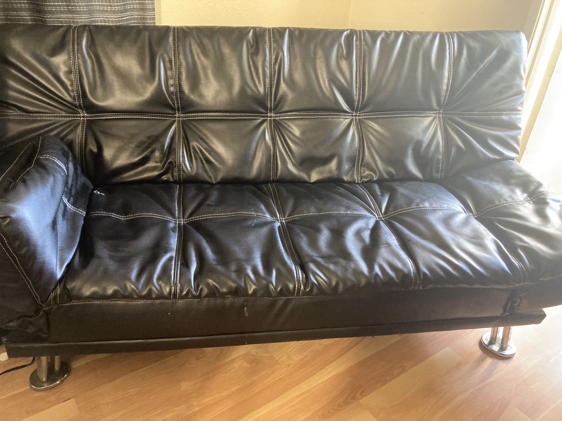 Leather Futon Couch