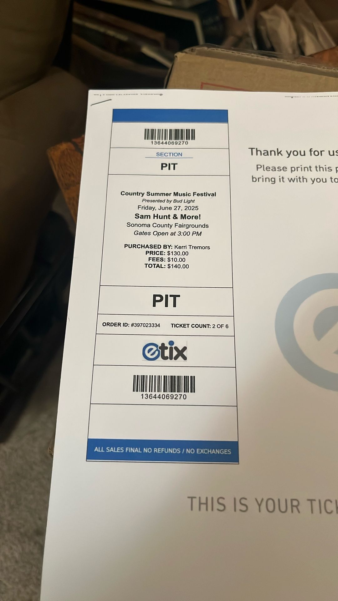 Concert Tickets