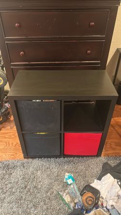 wooden storage cubby