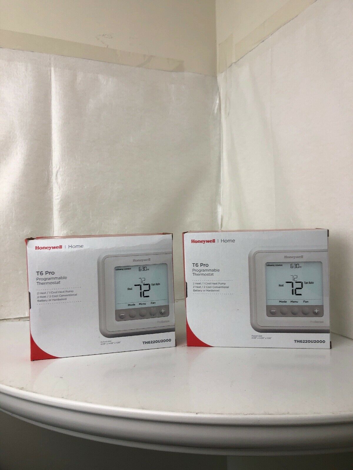 (2) Honeywell T6 Pro Digital Programmable Thermostat - TH6220U2000/U