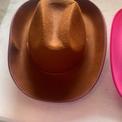 Pink And Brown Cowboy Hats 