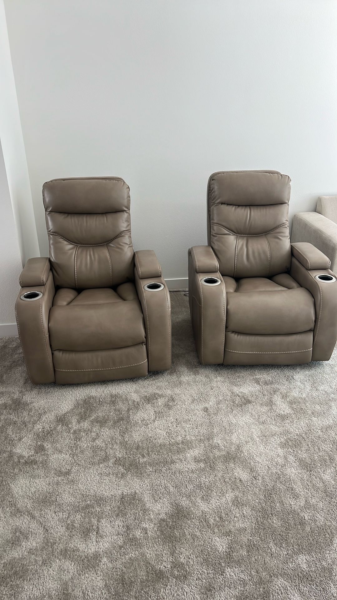 Dual Power Theater Recliners.