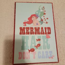 Disney Little Mermaid Red Glittery Wall Art