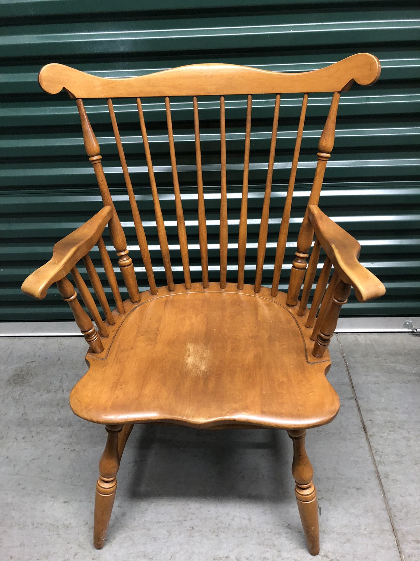 Conant Ball 1852 Furniture Makers Windsor Maple Antique Captain Chair