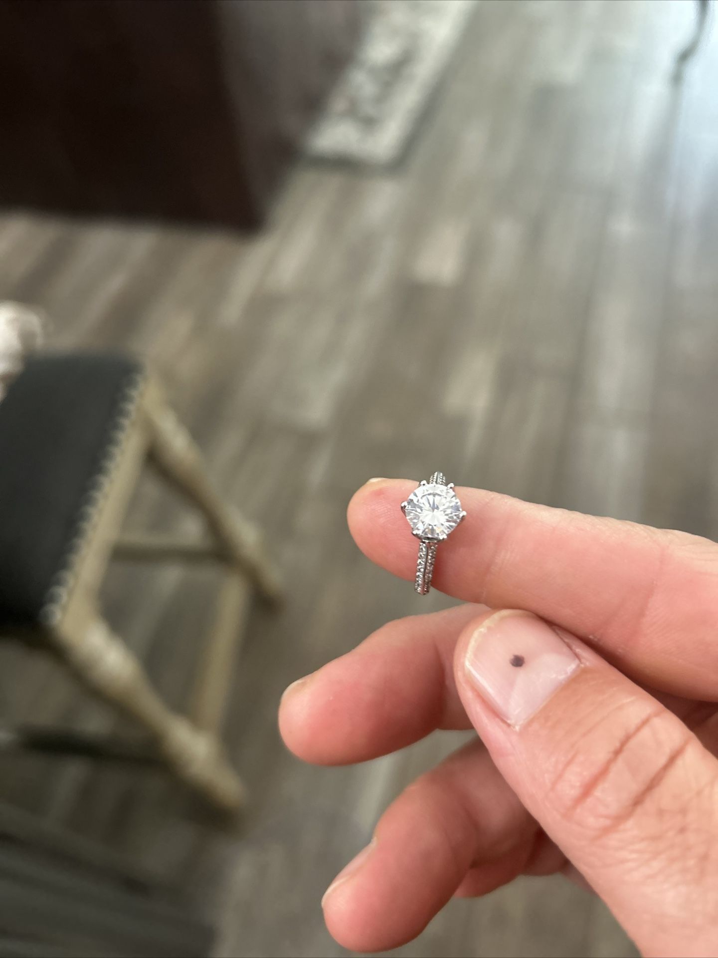 925 Sterling And Lab Grown Diamond Ring