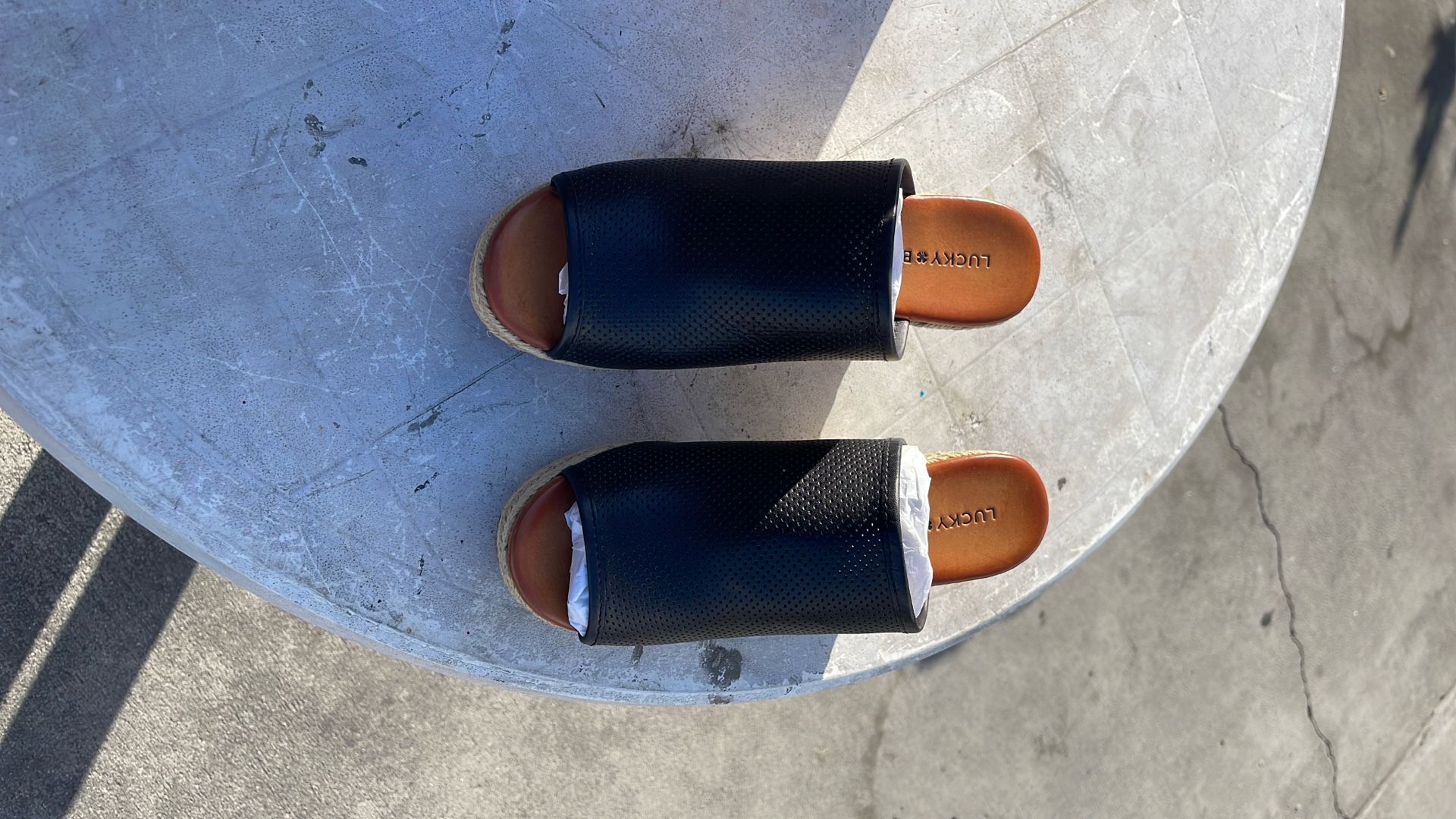 Woman Wedge Sandals size 7 1/2 Lucky Brand. Super Comfortable to walk in I have a pair.