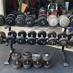 Pristine Dumbbell Sets 20-80lbs (Rack Included)