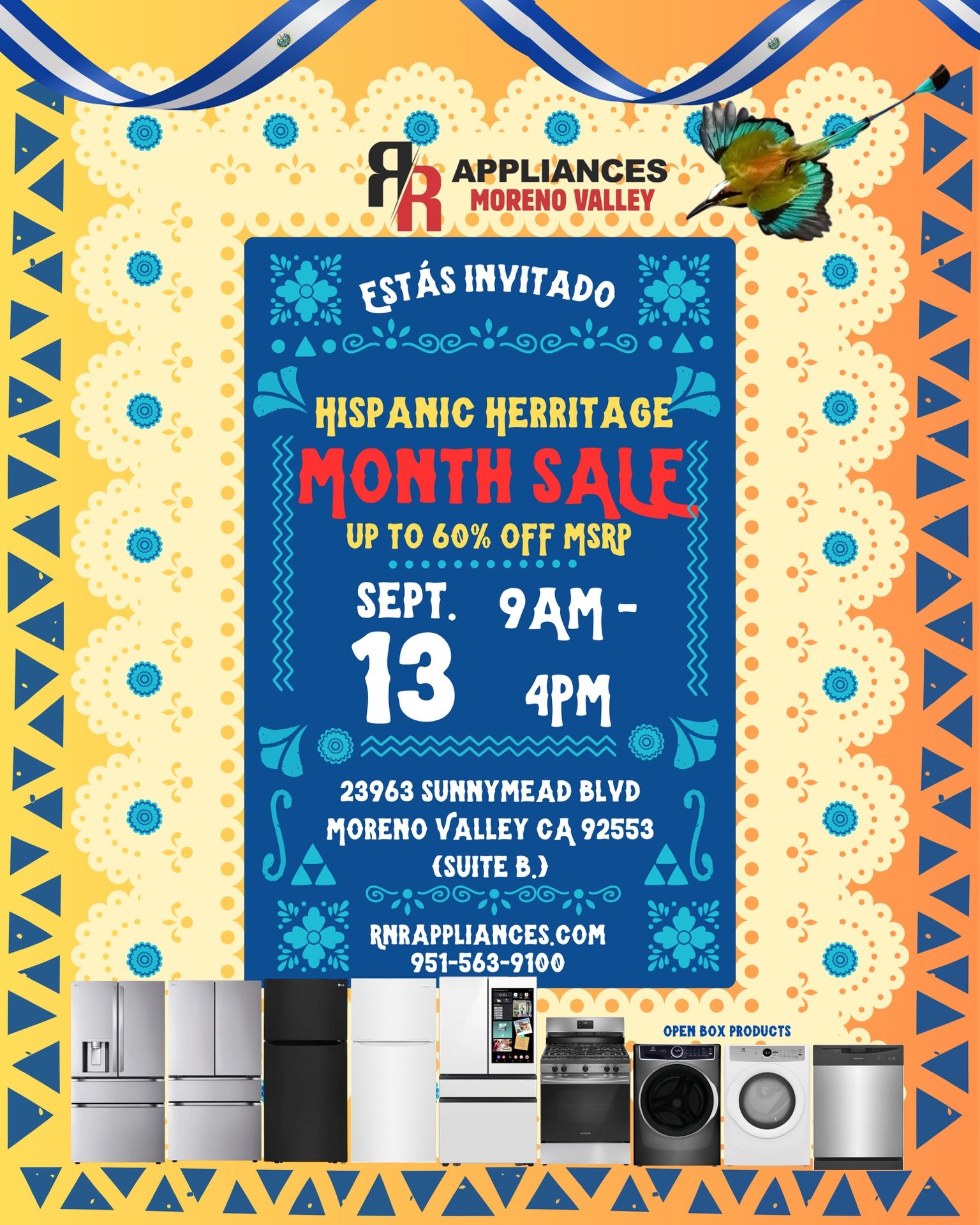 Hispanic Heritage Month Sale @ R & R Appliances In Moreno Valley