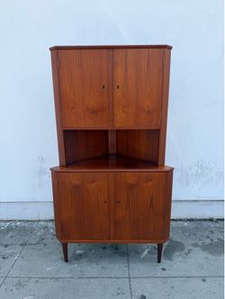 Mid century danish corner cabinet.