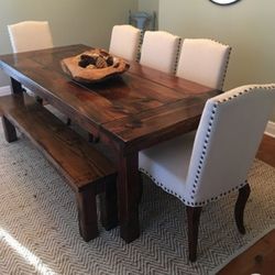Farmhouse Industrial Style Dining Tables. 