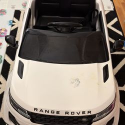 Kids 24V White Range Rover Ride-On Car (2-Seater) with Parent Remote