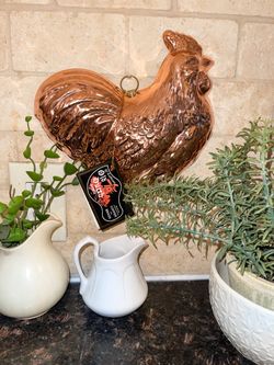 Brass copper rooster mold kitchen decor