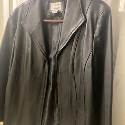 Ladies Black Leather Jacket