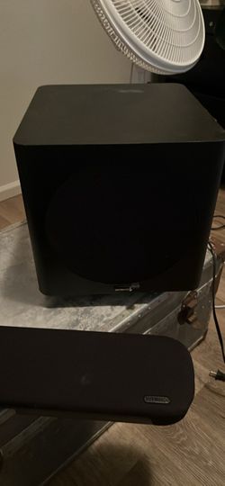 Yamaha YAS-109  sound bar and Daytonaudio SUB-800