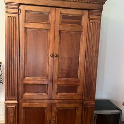 Large Armoire with Lovely Details in Excellent Condition